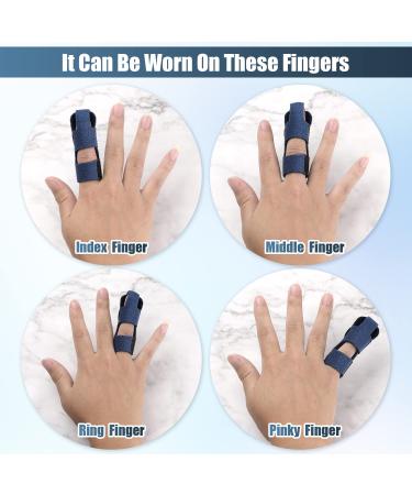 Savita 2pcs Finger Splints - Premium Composite Cloth Trigger Finger Brace for Broken Finger Protection & Pain Relief - Blue All-inclusive Design - Buy Online on GoSupps.com
