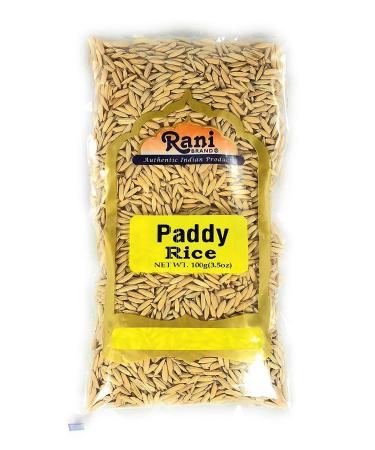 Rani Paddy Rice (Raw Unfinished Rice) 3.5oz (100g)  All Natural | Vegan | Gluten Friendly | NON-GMO | Indian Origin 3.52 Ounce (Pack of 1)