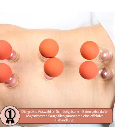 Cupping Glass with Suction Ball 65mm - Professional Fireless Cupping Therapy | Hand-Blown Lauschaer Glass Original - Buy Online on GoSupps.com