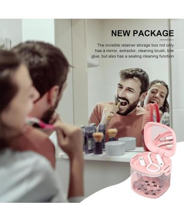 Transparent Storage Case for Braces & Mirrors | 8.6 x 8.9 x 8.3 cm | Sealed Cleaning Box for Prosthesis & Tooth Care - Buy Online on GoSupps.com