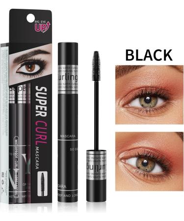 Intense Black Volume Mascara 4D Silk Fiber Mascara Eyelash Extension Effect Mascara Waterproof Formula Amplified Effect & Extended Hold Lengthening Curling - Buy Online on GoSupps.com