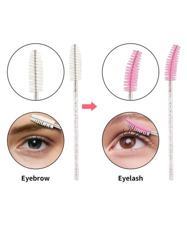 Kirecoo 100PCS Disposable Mascara Wands - Eyelash Extension Supplies in Pink & White - Buy Online on GoSupps.com