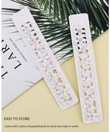 Wecoe 20 Pcs Small Flower Hair Clips - Cute Decorative Mini Claw Clips for Girls - White Bling Hair Accessories for Baby Toddler Flower Girls - Ideal Gift for Women and Girls - Buy Online on GoSupps.com