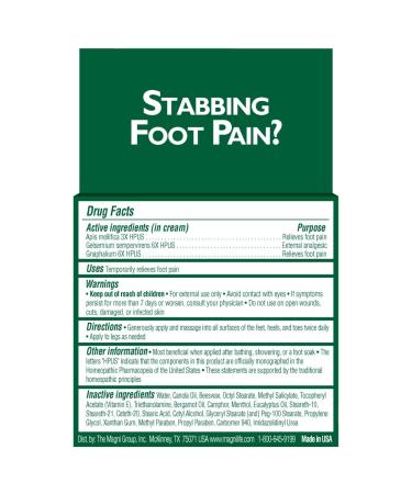 MagniLife DB Pain Relieving Foot Cream - Calming Relief for Burning, Tingling, Shooting & Stabbing Foot Pain - 4oz - Buy Online on GoSupps.com