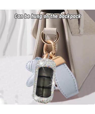 Stylish Bling Pill Organizer - Compact & Travel-Friendly Silver Pill Box for Purse - Sparkling Design Medicine Holder - Buy Online on GoSupps.com