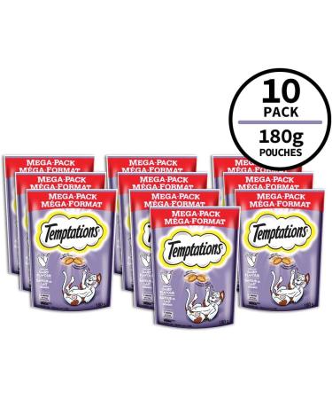 TEMPTATIONS Adult Cat Treats Creamy Dairy Flavour 180g (10 Pack) 180 g (Pack of 10) Dairy - Buy Online on GoSupps.com