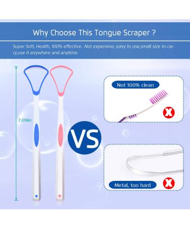 Premium 4PCS Tongue Scraper Set - Oral Health Tools for Fresh Breath - Buy Online on GoSupps.com
