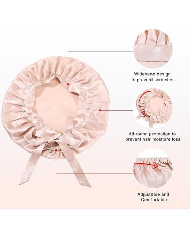 Daisysilk Silk Hair Bonnet for Women | Adjustable Silk Hair Wrap Cap for Sleeping | Breathable & Stylish Pink Hat - Buy Online on GoSupps.com