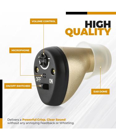 Rechargeable CIC Hearing Aids for Seniors | Almost Invisible Design with Noise Suppression - Buy Online on GoSupps.com