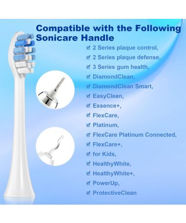 8 Pack Toothbrush Replacement Heads | Compatible with Philips Sonicare Electric Brushes | Medium to Soft Refills for DiamondClean & More - Buy Online on GoSupps.com