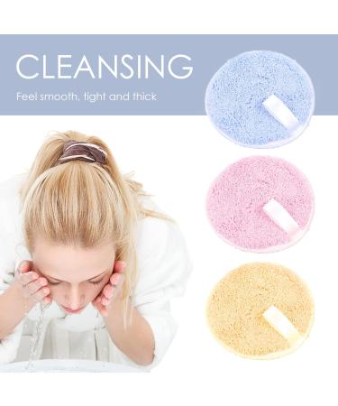 FRCOLOR 3Pcs Makeup Remover Pads - Soft Cleansing Cotton Round Beauty Sponge for Effortless Makeup Removal - Buy Online on GoSupps.com
