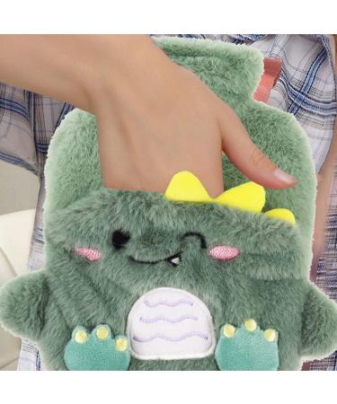 Stickerboy Cute Fluffy Dinosaur Hot Water Bottle - 400ml Natural Rubber, Plush Cover - Ideal Women & Teenagers Gift - Buy Online on GoSupps.com