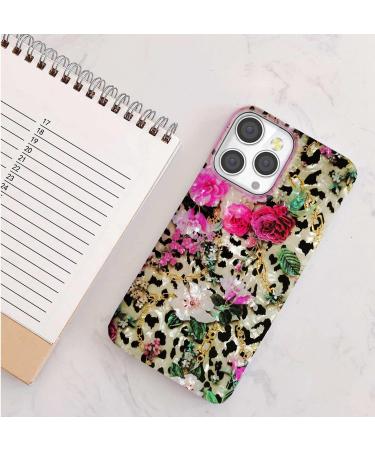 ARSTVEC iPhone 13 Pro Max Protective Cover | Glitter TPU Case for Women - Pink Flower & Leopard Patterns - Buy Online on GoSupps.com
