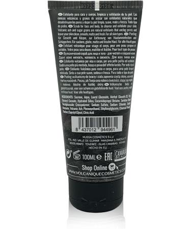 Mussa Cosmetics Volcanique Face and Body Scrub with Volcanic Ash and Sugar 100 ml - Buy Online on GoSupps.com