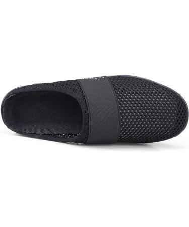 Women's Air Cushion Slip-On Walking Shoes | Orthopedic Diabetic Mesh Clogs & Mule Slippers - Black Size 6.5 - Buy Online on GoSupps.com
