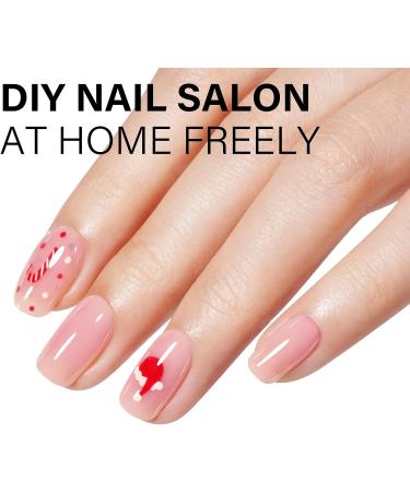 AILLSA Pink Gel Nail Polish - Nude Gel Polish Sheer Pink Jelly Gel Nail Polish Soak Off U V Gel Nail Polish Neutral Nail Polish Gel for Nail Art French Manicure at Home Day Gifts 0.51 Fl Oz GB49 A33sheer Pink - Buy Online on GoSupps.com