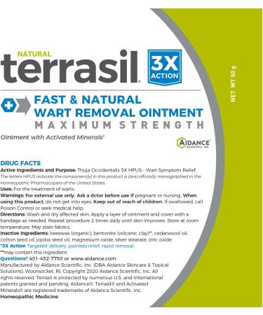 Terrasil Wart Remover Max Ointment - Pain-Free Treatment for Plantar, Genital, and Facial Warts (50gm) - Buy Online on GoSupps.com