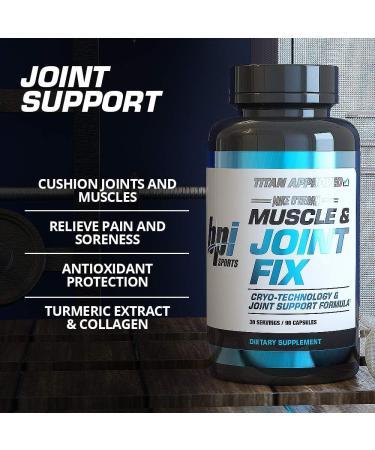 BPI Sports Muscle & Joint Fix - Mike O Hearn Titan Series | Muscle Recovery & Joint Support Supplement - Turmeric, White Peony & Collagen | 90 Capsules - Buy Online on GoSupps.com