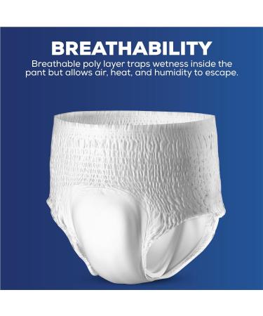 ViraCare Adult Incontinence Pull Up Pants - Small Size 12S | Heavy Absorbent Unisex Pants with Leak Stop Guards | Soft-Stretch Waistband | Waist Size 50-115cm | 12 Count - Buy Online on GoSupps.com