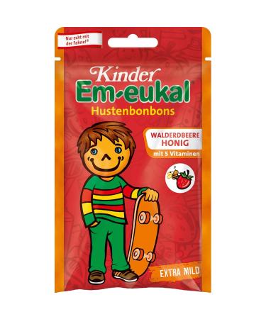 Kinder Em-eukal Wild Strawberry-Honey Cough Drops with 5 Vitamins - Sugar-Containing 15 x 75g | International Shipping - Buy Online on GoSupps.com