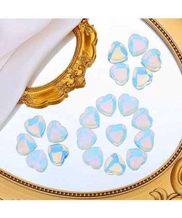 Xiannvxi 20pcs Opal Heart Stones | Healing Crystals for Love & Meditation | Gemstone Palm Bag - Buy Online on GoSupps.com