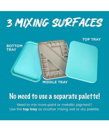 WetNDri Stay Wet Palette Kit for Acrylic Miniature Painting - 50pc Pallet Paper, 2 Sponge, Warhammer 40K Model Paint Brush Holder - Paint Mixing Storage Container with Lid - Buy Online on GoSupps.com