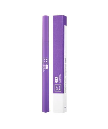 3ina Makeup Color Pen Eyeliner 482 - Purple Liquid Eyeliner | 10H Long-Lasting High-Pigmented Vegan & Cruelty-Free Precision Matt Liner - Buy Online on GoSupps.com