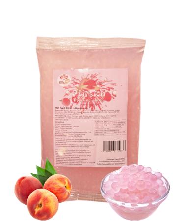 Bubble Tea Popping Boba - 600g Pack Boba Peach fruit beads - Food Certificate with ISO Standards - Nature Super Ideas To Make Bubble Tea Topping For DIY