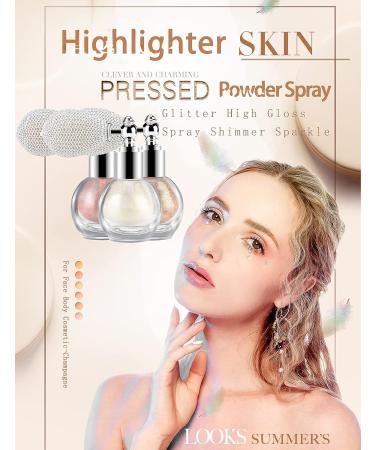 Ksndurn Ivory White Glitter Highlighter Powder Spray - Shimmer Makeup Spritz - Buy Online on GoSupps.com