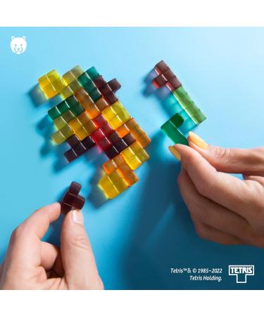 Powerbeaous Gamer Gummy Bears - 40x50g Tetris Shaped 20% Juice & Vitamins 8 Fruity Flavors | International Shipping - Buy Online on GoSupps.com