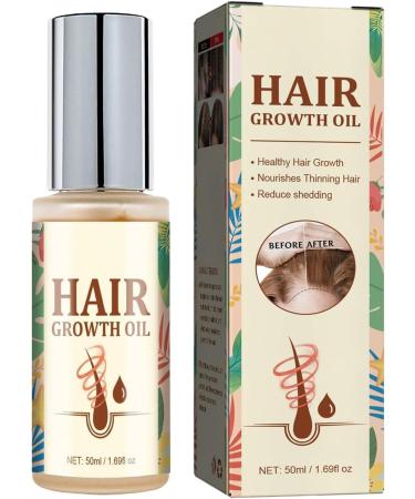 Natural Hair Growth Oil 50ml Strengthening and Thickening Natural Hair Oil Beauty Treatment for Scalp Texturizing Routine Daily Use Blow Drying and Styling - Buy Online on GoSupps.com