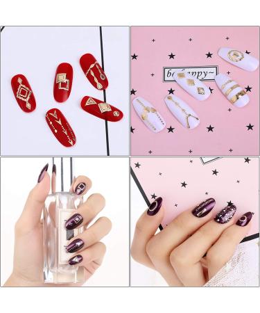 VETPW 3D Gold Nail Stickers - Self Adhesive Tape with Gems & Chains for DIY Nail Art - Buy Online on GoSupps.com