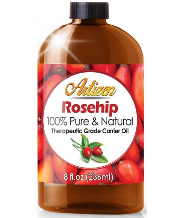 8oz Rosehip Oil by Artizen (100% PURE & NATURAL) - Cold Pressed & Harvested From Fresh Roses Bushes & Rose Seed - Rose Hip Oil is Perfect for Your Skin, Face, Nails, Hands 8 Fl Oz (Pack of 1)