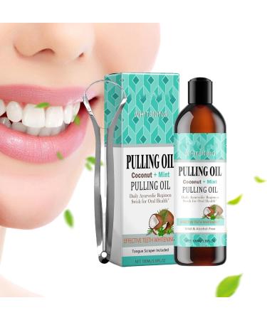  Generisch Natural Skin Lightening Coconut Oil - 100ml - Coconut and Peppermint Mouth Oil - With Tongue Scraper - Buy Online on GoSupps.com