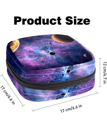 Galaxy Universe Menstruation Pad Bag with Zipper - Stylish Women's Tampon & Napkin Collection Bag for Girls - Buy Online on GoSupps.com