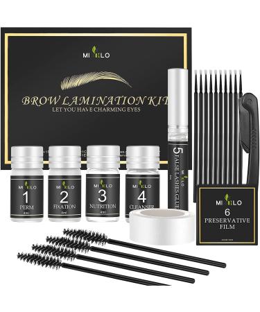 Brow Lamination Kit,JUANPHEA Professional Eyebrow Lamination Kit,Eyebrow Perming Kit,DIY Eyebrow Lift Styling Kit for Fuller and Messy Eyebrows,Suitable for Salon,Home Use