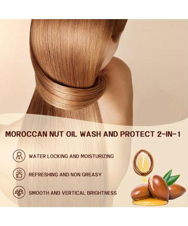 Argan Oil Shampoo & Conditioner Set - Sulfate-Free Nourishing Moroccan Oil & Keratin for All Hair Types - Hydrate Repair & Defy Frizz - Buy Online on GoSupps.com