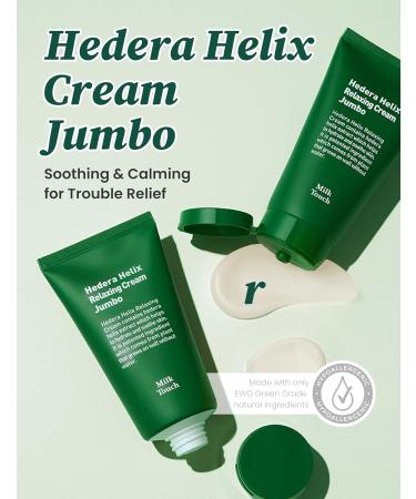 MILKTOUCH Hedera Helix Relaxing Cream Jumbo - Soothing Moisturizer for Redness-Prone Skin Hydrating Cica Extract Face Cream 3.38 oz - International Shipping Available - Buy Online on GoSupps.com