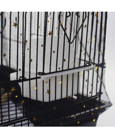 Bird Seed Catcher | Extra Large Mesh Stretchy Guard Cover | Nylon Shell Skirt for Bird Cage | 29.5 Height White - Buy Online on GoSupps.com