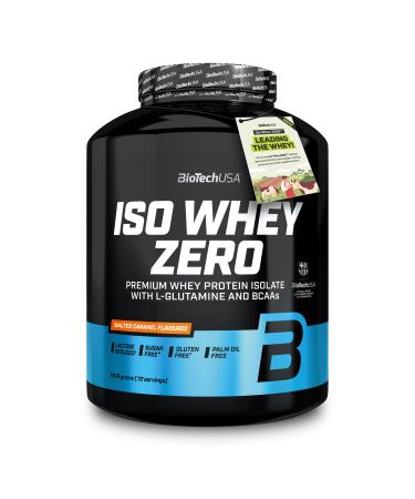 BioTechUSA Iso Whey Zero | Premium Whey Protein Isolate | Grass-Fed | Enzyme-Free | Sugar- and Gluten-free 1816 g Caramel Sal