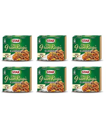 Star Pack of 6 Il Mio Gran Rag Star Classico tomato sauces for pasta (2 x 180 g) Read to eat