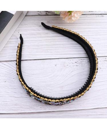 Lurrose Baroque Rhinestone Headband for Women | Wide Elastic Stretch Hair Accessories | International Shipping - Buy Online on GoSupps.com