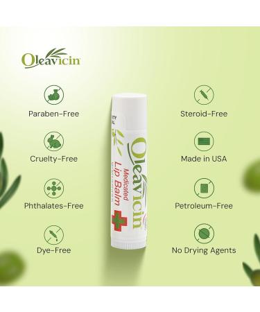 Natural Lip Balm by Oleavicin | Dry Lip Relief | Patented Moisturizing Formula for Chapped Lips | Organic Olive Leaf Extract (3) - Buy Online on GoSupps.com