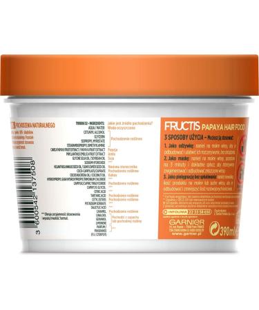 Garnier Fructis Regenerating mask for damaged hair Papaya 390 ml - Buy Online on GoSupps.com
