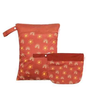 Seaur Wetbag Baby Children Waterproof Nasting Pocket for On the go Kita kindergarten diaper bag zip washable reusable beach pool gym wet bag - 2 pieces 20 * 28cm+30 * 40cm E10 2 pieces 20 * 28cm+30 * 40cm