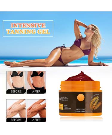 AKEASS Luxury Intensive Tanning Gel: Natural Tanning Accelerator Cream Gel - Brown Tanning Gel - for Sunbeds & Outdoor Sun - Buy Online on GoSupps.com