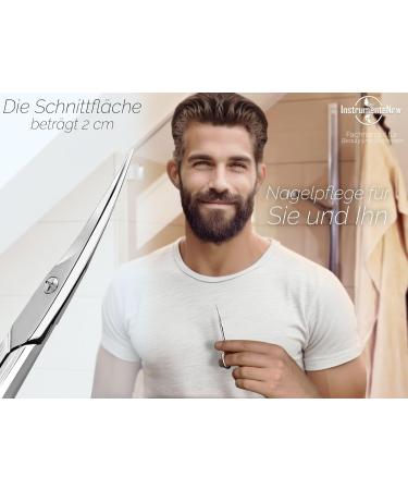 Left-Handed Nail Shapers Skin Scissors | Solingen Germany | Professional Cuticle Shears with Curved Cut Surface & Storage Case - Buy Online on GoSupps.com