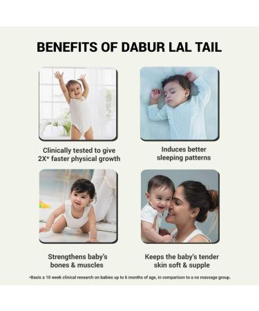 Dabur Lal Tail - Special Ayurvedic Baby Massage Oil 100ml | Natural & Safe for Infants - Shop Internationally - Buy Online on GoSupps.com
