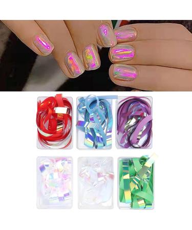Nail Glass Paper Non-toxic Nail Art Cellophane Safe Eco-friendly 6 Box Lightweight Portable Fashionable for Home Use Professional Nail Salon - Buy Online on GoSupps.com