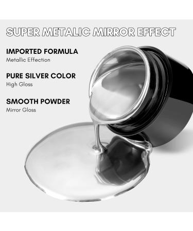 Makartt Nail Rhinestone Glue Gel Chrome Gel Nail Polish Kit Super Strong Gel Nail Glue with Silver Metallic Painting Gel for Nail Decorations 3D Nail Manicure Silver-8ml Mirror Gel+30g Nail Rhinestone Glue - Buy Online on GoSupps.com